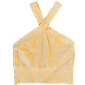 Ribbed twisted cropped tank, Large